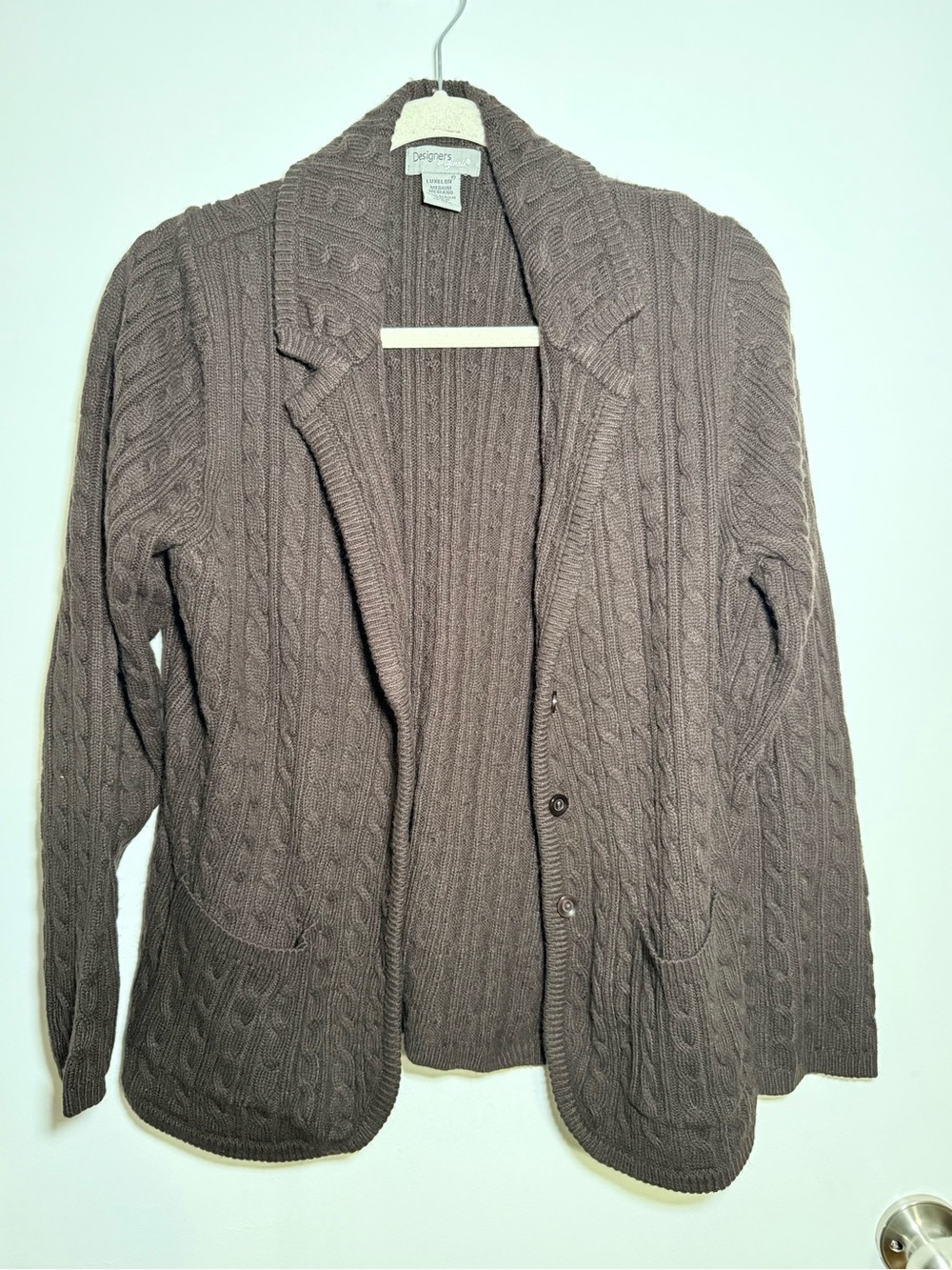 Cable Knit Brown Women’s Cardigan Sweater